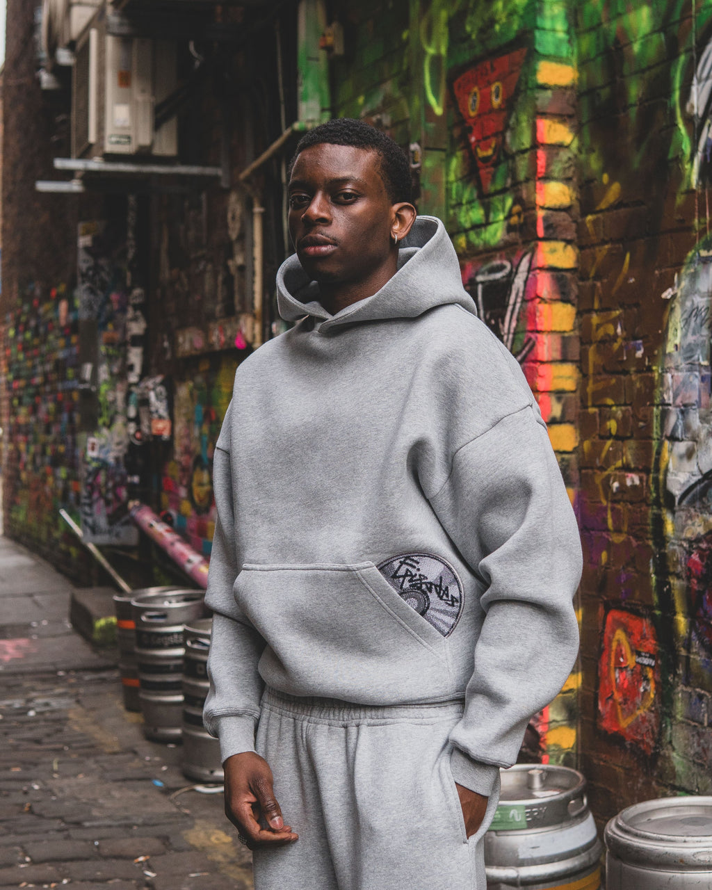 Episodes Disc Hoodie Grey [630GSM]